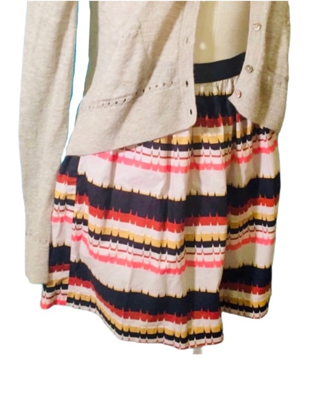 Fossil Multi Stripe Aztec Skirt Size Medium